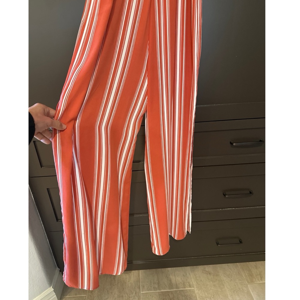Shinestar Jumpsuit Vibrant Orange and White - Picture 5 of 8